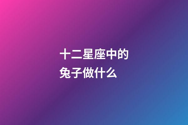 十二星座中的兔子做什么-第1張-星座運勢-玄機派