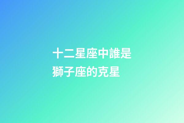 十二星座中誰是獅子座的克星-第1張-星座運勢-玄機(jī)派
