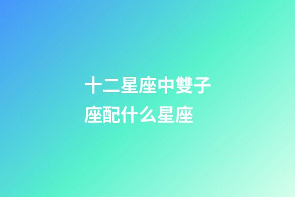 十二星座中雙子座配什么星座-第1張-星座運勢-玄機派