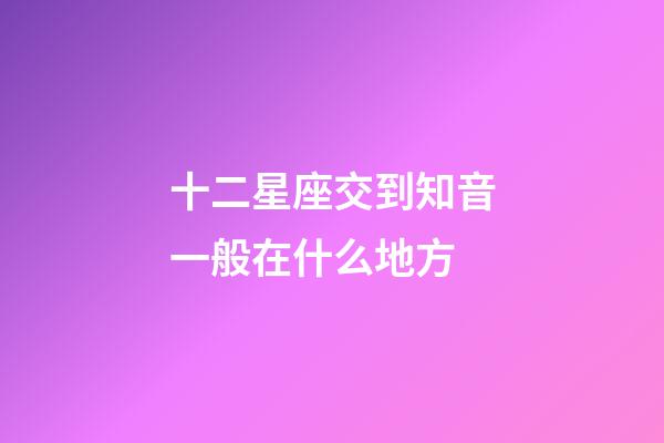 十二星座交到知音一般在什么地方-第1張-星座運勢-玄機派