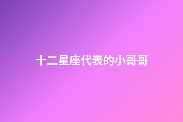 十二星座代表的小哥哥-第1張-星座運勢-玄機派