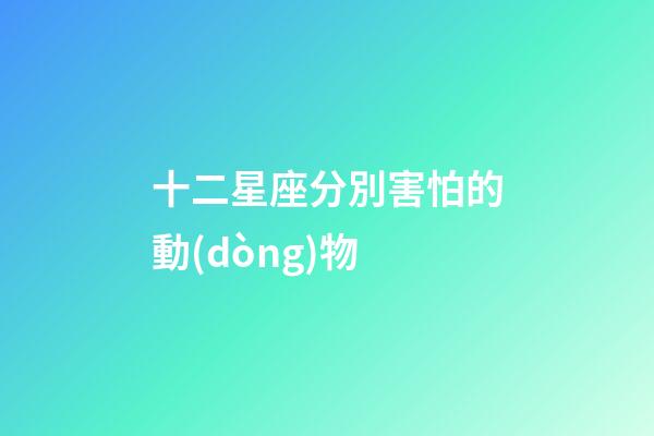 十二星座分別害怕的動(dòng)物-第1張-星座運(yùn)勢(shì)-玄機(jī)派
