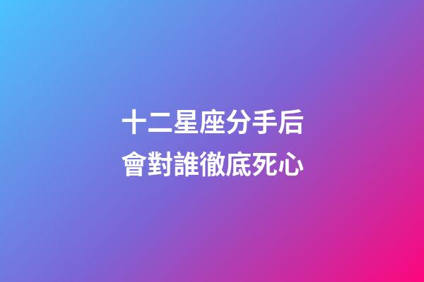 十二星座分手后會對誰徹底死心-第1張-星座運勢-玄機派