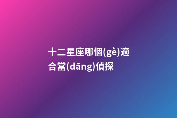 十二星座哪個(gè)適合當(dāng)偵探-第1張-星座運(yùn)勢-玄機(jī)派