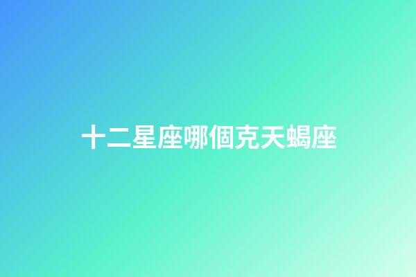 十二星座哪個克天蝎座-第1張-星座運勢-玄機派