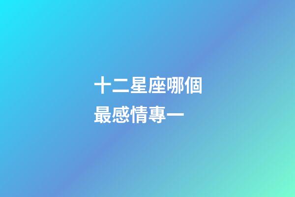 十二星座哪個最感情專一-第1張-星座運勢-玄機派