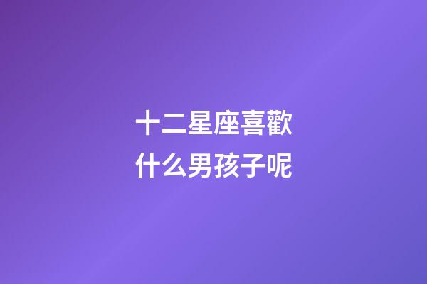 十二星座喜歡什么男孩子呢-第1張-星座運(yùn)勢(shì)-玄機(jī)派