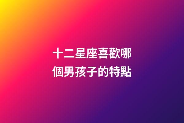 十二星座喜歡哪個男孩子的特點-第1張-星座運勢-玄機派