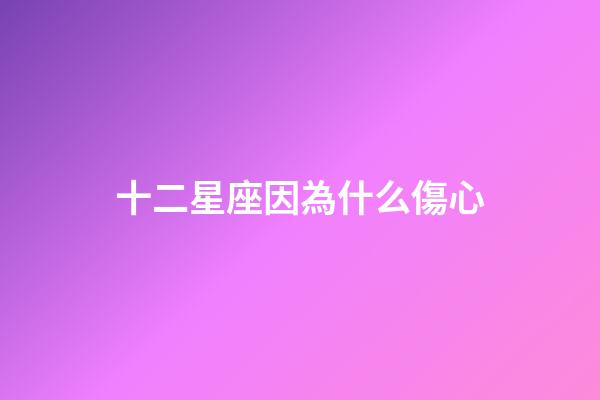 十二星座因為什么傷心-第1張-星座運勢-玄機派