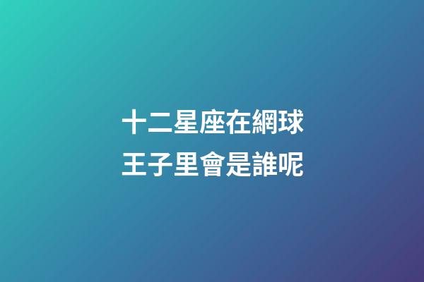 十二星座在網球王子里會是誰呢-第1張-星座運勢-玄機派