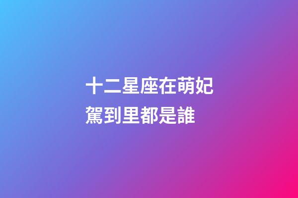 十二星座在萌妃駕到里都是誰-第1張-星座運勢-玄機派