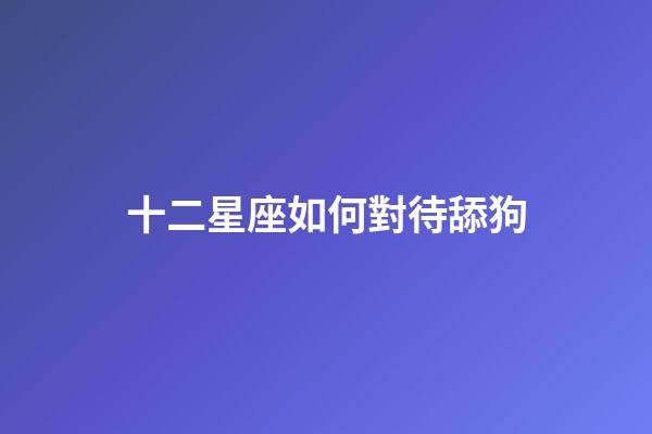 十二星座如何對待舔狗-第1張-星座運勢-玄機派