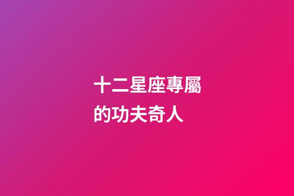 十二星座專屬的功夫奇人