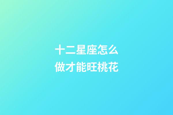 十二星座怎么做才能旺桃花-第1張-星座運勢-玄機派