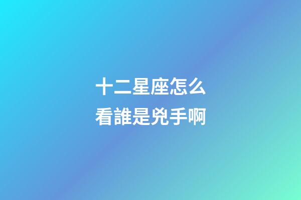 十二星座怎么看誰是兇手啊