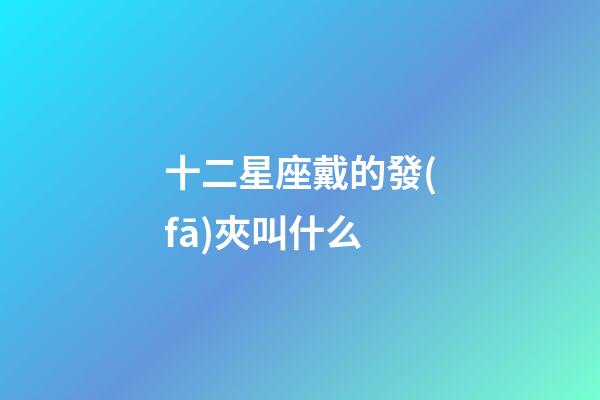 十二星座戴的發(fā)夾叫什么-第1張-星座運(yùn)勢-玄機(jī)派