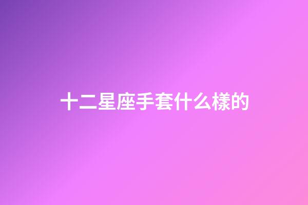 十二星座手套什么樣的