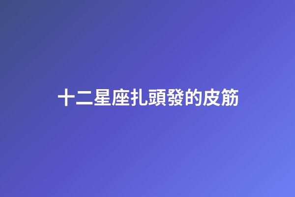 十二星座扎頭發的皮筋-第1張-星座運勢-玄機派