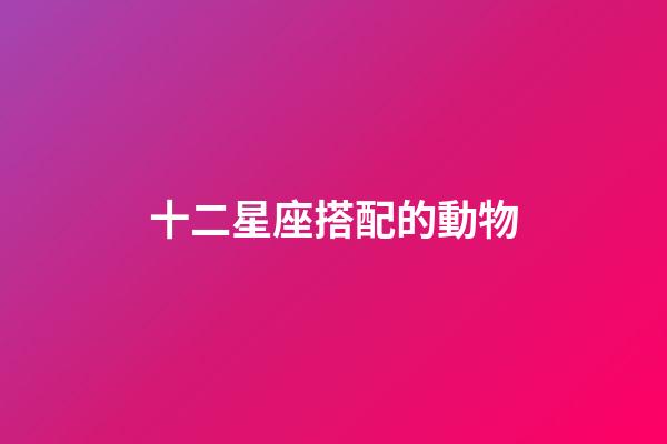 十二星座搭配的動物-第1張-星座運勢-玄機派