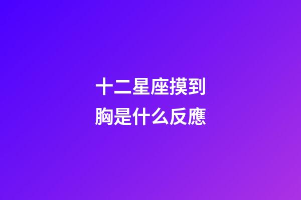 十二星座摸到胸是什么反應-第1張-星座運勢-玄機派