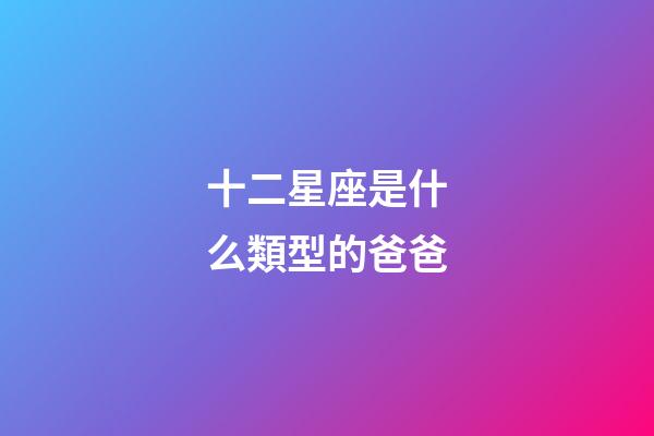 十二星座是什么類型的爸爸-第1張-星座運勢-玄機派