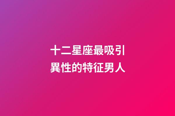 十二星座最吸引異性的特征男人-第1張-星座運勢-玄機派