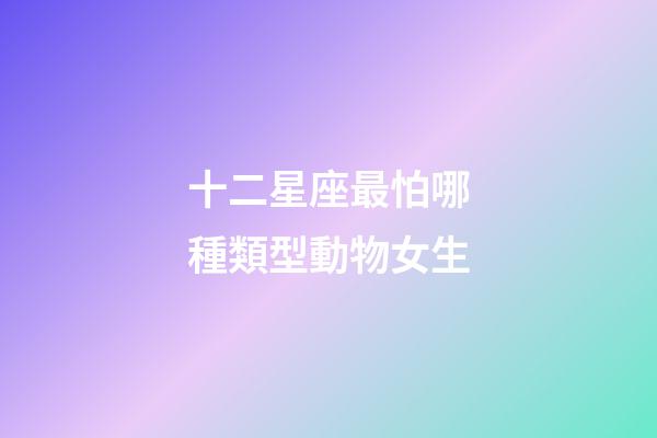 十二星座最怕哪種類型動物女生-第1張-星座運勢-玄機派