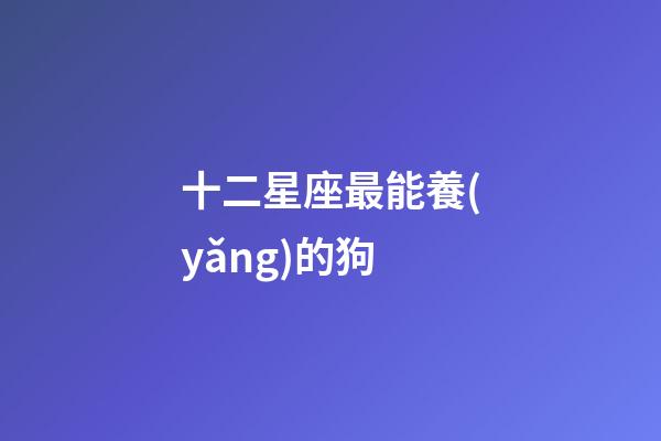 十二星座最能養(yǎng)的狗-第1張-星座運勢-玄機派