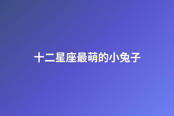 十二星座最萌的小兔子-第1張-星座運(yùn)勢(shì)-玄機(jī)派