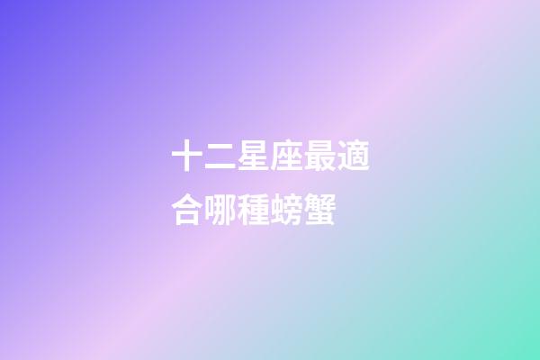 十二星座最適合哪種螃蟹-第1張-星座運勢-玄機派