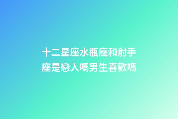 十二星座水瓶座和射手座是戀人嗎男生喜歡嗎-第1張-星座運(yùn)勢(shì)-玄機(jī)派