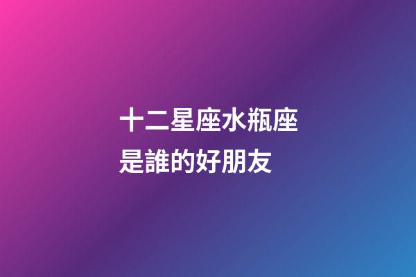十二星座水瓶座是誰的好朋友-第1張-星座運勢-玄機派