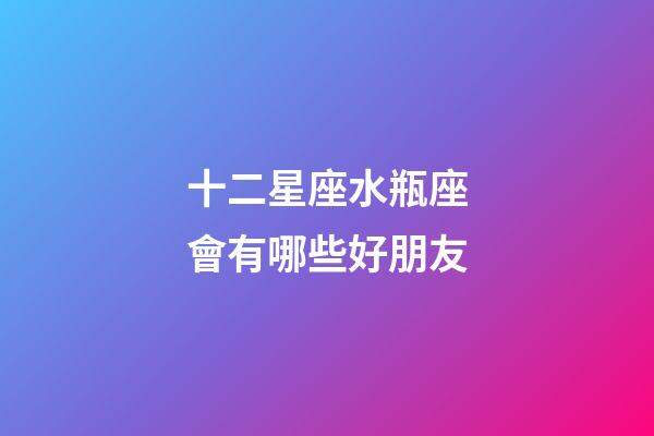 十二星座水瓶座會有哪些好朋友-第1張-星座運勢-玄機派