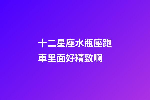 十二星座水瓶座跑車里面好精致啊-第1張-星座運勢-玄機派
