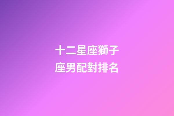 十二星座獅子座男配對排名-第1張-星座運勢-玄機派