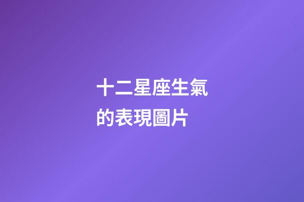 十二星座生氣的表現圖片-第1張-星座運勢-玄機派