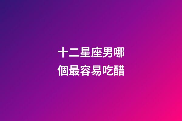 十二星座男哪個最容易吃醋-第1張-星座運勢-玄機派
