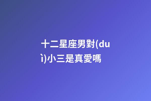 十二星座男對(duì)小三是真愛嗎-第1張-星座運(yùn)勢(shì)-玄機(jī)派