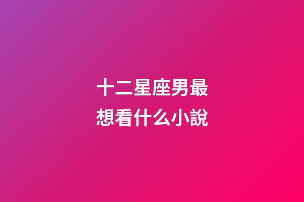 十二星座男最想看什么小說-第1張-星座運勢-玄機派