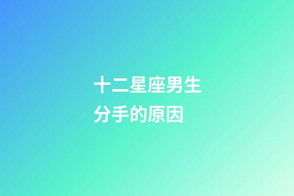 十二星座男生分手的原因-第1張-星座運勢-玄機派