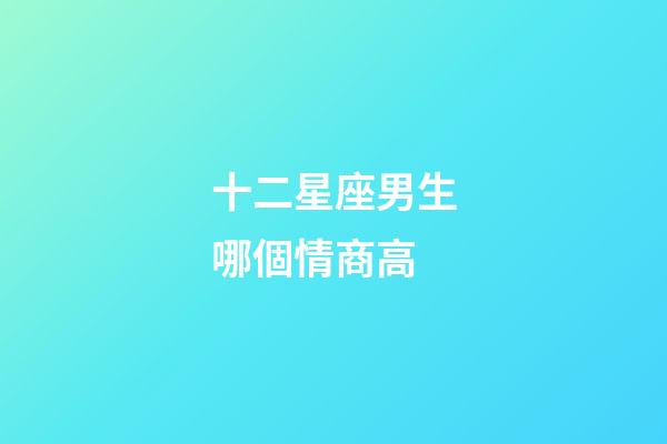 十二星座男生哪個情商高-第1張-星座運勢-玄機派