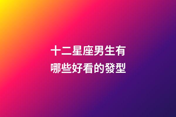 十二星座男生有哪些好看的發型-第1張-星座運勢-玄機派