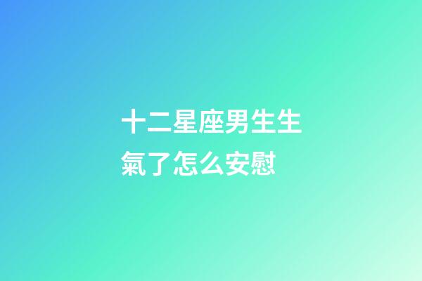 十二星座男生生氣了怎么安慰-第1張-星座運(yùn)勢(shì)-玄機(jī)派