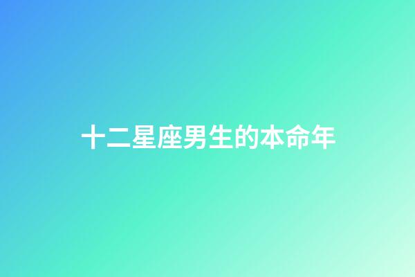 十二星座男生的本命年-第1張-星座運勢-玄機派