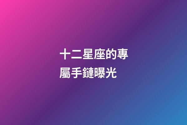 十二星座的專屬手鏈曝光-第1張-星座運勢-玄機(jī)派