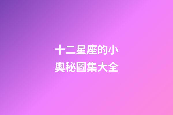十二星座的小奧秘圖集大全