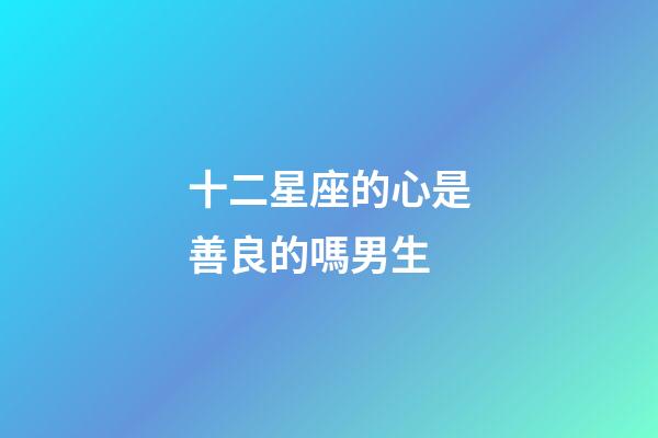 十二星座的心是善良的嗎男生-第1張-星座運勢-玄機派