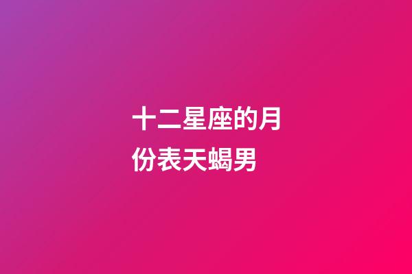 十二星座的月份表天蝎男-第1張-星座運勢-玄機派