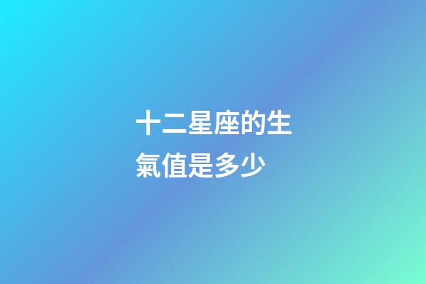 十二星座的生氣值是多少-第1張-星座運(yùn)勢-玄機(jī)派