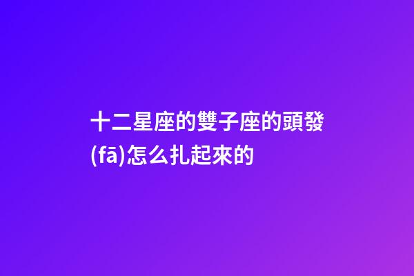 十二星座的雙子座的頭發(fā)怎么扎起來的-第1張-星座運勢-玄機派